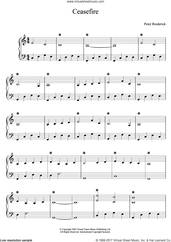 Cover icon of Ceasefire sheet music for piano solo by Peter Broderick, classical score, intermediate skill level