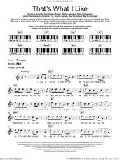 Cover icon of That's What I Like sheet music for piano solo (keyboard) by Bruno Mars, Chris Brown, James Fauntleroy, Jeremy Reeves, Jonathan Yip, Peter Hernandez, Philip Lawrence, Ray McCullough and Ray Romulus, intermediate piano (keyboard)