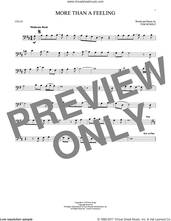 Cover icon of More Than A Feeling sheet music for cello solo by Boston and Tom Scholz, intermediate skill level