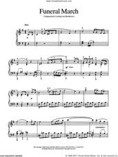 Cover icon of Funeral March sheet music for piano solo by Ludwig van Beethoven, classical score, easy skill level