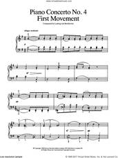Cover icon of Piano Concerto No.4 In G Major, First Movement sheet music for piano solo by Ludwig van Beethoven, classical score, easy skill level
