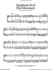 Cover icon of First Movement (from Symphony No. 8 In F Major, Op. 93) sheet music for piano solo by Ludwig van Beethoven, classical score, easy skill level