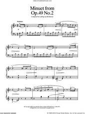 Cover icon of Minuet from Op. 49, No.2 sheet music for piano solo by Ludwig van Beethoven, classical score, easy skill level
