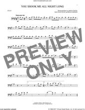Cover icon of You Shook Me All Night Long sheet music for cello solo by AC/DC, Angus Young, Brian Johnson and Malcolm Young, intermediate skill level