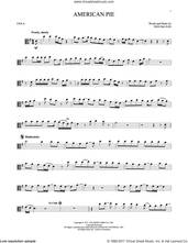 Cover icon of American Pie sheet music for viola solo by Don McLean, intermediate skill level