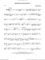 Cover icon of Bohemian Rhapsody sheet music for cello solo by Queen and Freddie Mercury, intermediate skill level