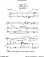 Cover icon of Last Goodbye sheet music for choir (SATB: soprano, alto, tenor, bass) by Soren Engström and Kevin A. Memley, intermediate skill level