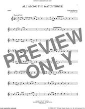 Cover icon of All Along The Watchtower sheet music for horn solo by Bob Dylan, intermediate skill level