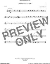 Cover icon of My Generation sheet music for violin solo by The Who and Pete Townshend, intermediate skill level