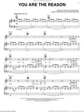 Cover icon of You Are The Reason sheet music for voice, piano or guitar by Calum Scott, Corey Sanders and Jon Maguire, intermediate skill level