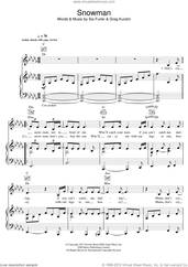 Cover icon of Snowman sheet music for voice, piano or guitar by Sia, Greg Kurstin and Sia Furler, intermediate skill level