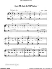 Cover icon of Carry Me Back To Old Virginny sheet music for voice and piano by James A. Bland, intermediate skill level