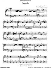 Cover icon of Fantasia sheet music for piano solo by Georg Philipp Telemann, classical score, intermediate skill level