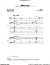 Cover icon of Dedication sheet music for choir (SATB: soprano, alto, tenor, bass) by Richard Burchard, Mark Twain and Robert Richardson, intermediate skill level