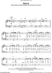 Cover icon of Mama (featuring William Singe) sheet music for piano solo by Jonas Blue, William Singe, Edward Drewett, Guy Robin and Samuel Roman, easy skill level