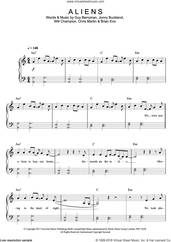 Cover icon of A L I E N S sheet music for piano solo by Coldplay, Brian Eno, Chris Martin, Guy Berryman, Jonathan Buckland and William Champion, easy skill level