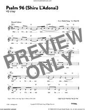 Cover icon of Psalm 96 - Shiru L'Adonai sheet music for voice and other instruments (fake book) by Natalie Young, intermediate skill level