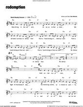 Cover icon of Redemption sheet music for voice and other instruments (fake book) by Dan Nichols, intermediate skill level