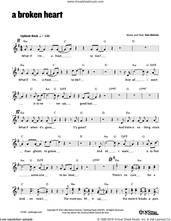 Cover icon of A Broken Heart sheet music for voice and other instruments (fake book) by Dan Nichols, intermediate skill level