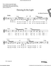 Cover icon of Dancing In The Light sheet music for voice and other instruments (fake book) by Sheila Firestone, intermediate skill level