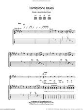 Cover icon of Tombstone Blues sheet music for guitar (tablature) by Bob Dylan, intermediate skill level