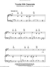 Cover icon of Trouble With Classicists sheet music for voice, piano or guitar by Lou Reed and John Cale, intermediate skill level