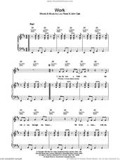 Cover icon of Work sheet music for voice, piano or guitar by Lou Reed and John Cale, intermediate skill level
