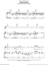 Cover icon of Quicksand sheet music for voice, piano or guitar by David Bowie, intermediate skill level