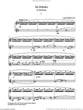 Cover icon of Prelude No. 1 (from Six Preludes) sheet music for piano solo by Lennox Berkeley, classical score, intermediate skill level