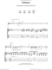 Cover icon of Politician sheet music for guitar (tablature) by Robben Ford, Jack Bruce and Pete Brown, intermediate skill level