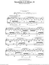 Cover icon of Novelette In E Minor, III sheet music for piano solo by Francis Poulenc, classical score, intermediate skill level