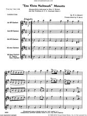 Cover icon of Eine Kleine Nachtmusik/Menuetto (Mvt. 3) (COMPLETE) sheet music for clarinet ensemble by Wolfgang Amadeus Mozart and Sacci, classical score, intermediate skill level