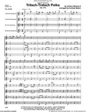 Cover icon of Tritsch-Tratsch Polka (Op. 214) (COMPLETE) sheet music for saxophone quartet by Andrew Balent and Franz Strauss, classical score, intermediate skill level