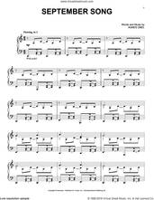 Cover icon of September Song sheet music for piano solo by Agnes Obel, intermediate skill level