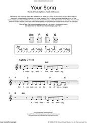 Cover icon of Your Song sheet music for ukulele by Rita Ora, Ed Sheeran and Steve Mac, intermediate skill level