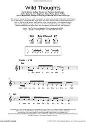 Cover icon of Wild Thoughts (feat. Rihanna and Bryson Tiller) sheet music for ukulele by DJ Khaled, Rihanna, Bryson Tiller, Carlos Santana, David McRae, Jahron Brathwaite, Jerry Duplessis, Karl Perazzo, Khaled Khaled, Marvin Moore-Hough, Raul Rekow, Robyn Fenty and Wyclef Jean, intermediate skill level