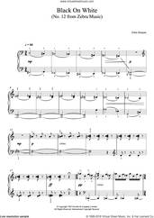 Cover icon of Black On White (No. 12 from Zebra Music) sheet music for piano solo by Giles Swayne, classical score, intermediate skill level