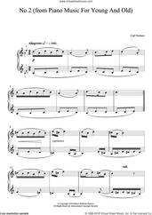 Cover icon of No. 2 (from 'Piano Music For Young And Old') sheet music for piano solo by Carl Nielsen, classical score, intermediate skill level