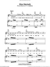 Cover icon of Miss Macbeth sheet music for voice, piano or guitar by Elvis Costello and Declan Macmanus, intermediate skill level
