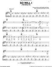 Cover icon of So Will I (100 Billion X) sheet music for voice, piano or guitar by Hillsong United, Benjamin Hastings, Joel Houston and Michael Fatkin, intermediate skill level