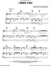 Cover icon of I Miss You sheet music for voice, piano or guitar by Clean Bandit ft. Julia Michaels, Grace Chatto, Jack Patterson and Julia Michaels, intermediate skill level