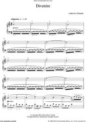 Cover icon of Divenire sheet music for piano solo (elementary) by Ludovico Einaudi, classical score, beginner piano (elementary)