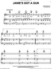 Cover icon of Janie's Got A Gun sheet music for voice, piano or guitar by Aerosmith, Steven Tyler and Tom Hamilton, intermediate skill level
