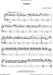 Cover icon of Andare sheet music for piano solo (elementary) by Ludovico Einaudi, classical score, beginner piano (elementary)