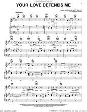Cover icon of Your Love Defends Me sheet music for voice, piano or guitar by Matt Maher and Hannah Kerr, intermediate skill level