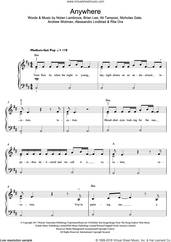 Cover icon of Anywhere sheet music for piano solo (beginners) by Rita Ora, Alessandro Lindblad, Ali Tamposi, Andrew Wotman, Brian Lee, Nicholas Gale and Nolan Lambroza, beginner piano (beginners)
