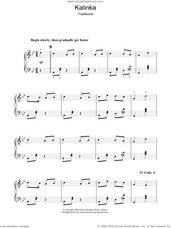 Cover icon of Kalinka sheet music for voice, piano or guitar, intermediate skill level