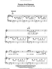 Cover icon of Faces And Names sheet music for voice, piano or guitar by Lou Reed and John Cale, intermediate skill level