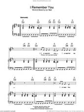 Cover icon of I Remember You sheet music for voice, piano or guitar by Lou Reed, intermediate skill level