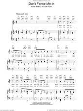 Cover icon of Don't Fence Me In sheet music for voice, piano or guitar by Cole Porter, intermediate skill level